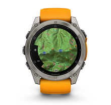 Load image into Gallery viewer, Titanium with Spark Orange/Graphite Silicone Band