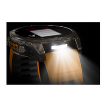 Load image into Gallery viewer, Titanium with Spark Orange/Graphite Silicone Band