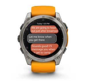 Titanium with Spark Orange/Graphite Silicone Band