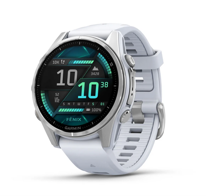 Silver with Whitestone Silicone Band