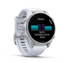 Load image into Gallery viewer, Silver with Whitestone Silicone Band
